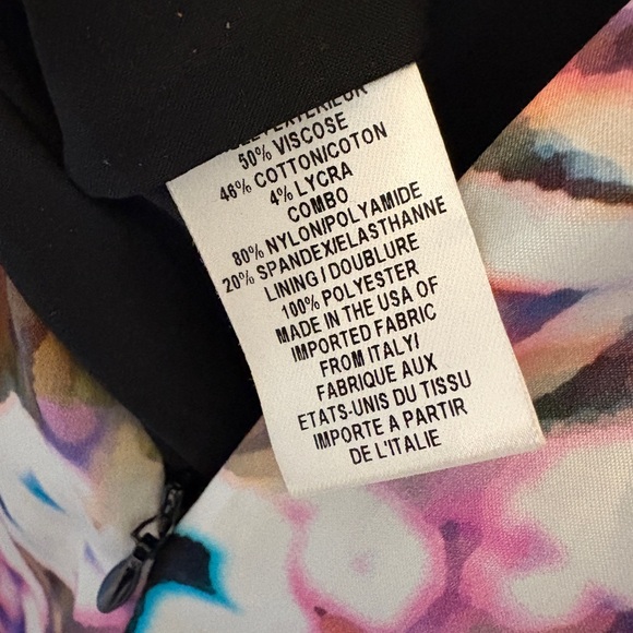 MILLY Italian Fabric Abstract Sheath Dress Size 2 | Designer Cocktail Dress - Picture 6 of 6